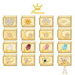 Charms DIY Italian Module Personality Bracelet Gold Base Moon Module Jewelry Creative Bracelet Accessories