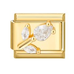 Elegant Italian Gold Bottom DIY Pendant Fashion Creative Italian Exquisite Bracelet Pendant Module Jewelry Accessories