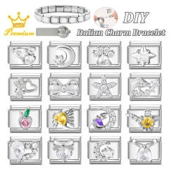 Module Charms Micro-Inlaid with Zircon DIY Creative Bracelet Jewelry Accessories