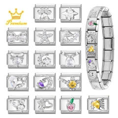 Module Charms Micro-Inlaid with Zircon DIY Creative Bracelet Jewelry Accessories