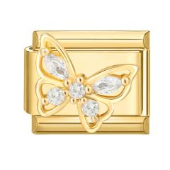 Elegant Italian Gold Bottom DIY Pendant Fashion Creative Italian Exquisite Bracelet Pendant Module Jewelry Accessories
