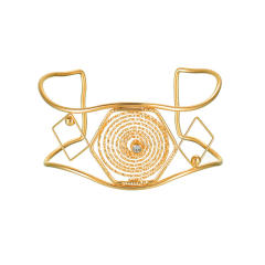 Exaggerated wide version hollow metal bracelet stainless steel bangle bracelet