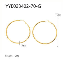 3mm wire diameter easy match stainless steel earrings hoop earrings