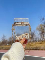 2026 New Acrylic Transparent Chain Bag Candy Color Mini Crossbody Bag Fashion Lipstick Bag Coin Purse Wholesale