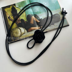 Women's Leather Rope Thin Decoration dress Tight Waist Matching Skirt Summer New High-end Waist Chain Long Small Belt