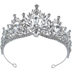 Crystal Bridal Crown Hot-Selling Baroque Crown Tiara Rhinestone Crown Bridal Wedding Accessories