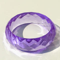 Simple Translucent Phantom Gentle Purple Bracelet Fashionable Laser Resin Exaggerated Hand Jewelry
