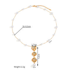 18KG ocean series stainless steel necklace earrings rings bangle set