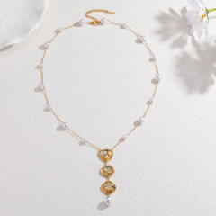 18KG ocean series stainless steel necklace earrings rings bangle set