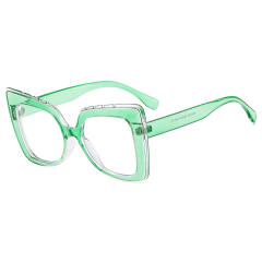 Square Large Frame Cat-Eye Non-Prescription Glasses Anti-Blue Light reading glasses