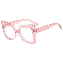 Square Large Frame Cat-Eye Non-Prescription Glasses Anti-Blue Light reading glasses