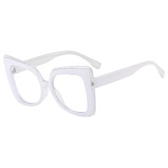 Square Large Frame Cat-Eye Non-Prescription Glasses Anti-Blue Light reading glasses