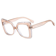 Square Large Frame Cat-Eye Non-Prescription Glasses Anti-Blue Light reading glasses