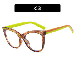 Square Cat-Eye Large Frame X Cross Flat Mirror Anti-Blue Light glasses reading glasses