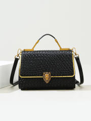 Handbag with Woven Texture Large Capacity handbag Daily Commuting Crossbody Bag