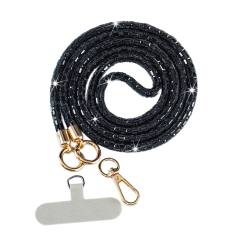 Fashionable Light Luxury Sequin Rhinestone Phone Lanyard Long Crossbody Chain Rhinestone Versatile Strap Pendant Bag Accessory