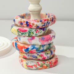Ins Style Bohemian Floral Resin Bracelet Women's Stackable Bracelet