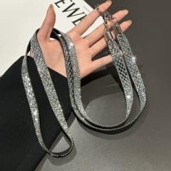 Sparkling Rhinestone Phone Lanyard Long Crossbody Strap Anti-Loss Strap Accessory