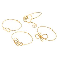 Twist Versatile Geometric Open Arm Bracelet for Women stainless steel arm bangle