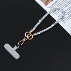 Fashionable Light Luxury Sequin Rhinestone Phone Lanyard Long Crossbody Chain Rhinestone Versatile Strap Pendant Bag Accessory