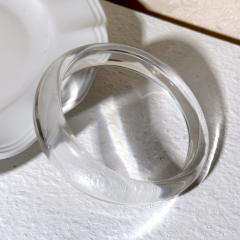 Special-Shaped Colorful Acrylic Round Bracelet Irregular Simple Geometric Transparent Resin Bracelet