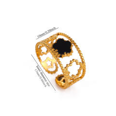 304 stainless steel rings diamond flower butterfly rings for women