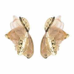 Sweet Fresh Holiday Style Enamel Colorful Flower Earrings with Diamonds Pearls