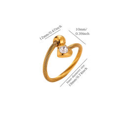 304 stainless steel rings diamond flower butterfly rings for women