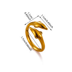 304 stainless steel rings diamond flower butterfly rings for women