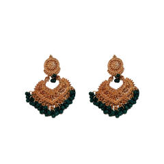 Steek Needle Diamond Water Drops Flower Pearl Earrings Ethnic Style Elegant Earrings