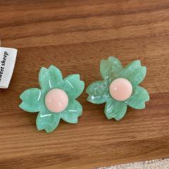 Super Fairy Sweet Spring Summer Flower Earrings for Women acrylic peatl earrings