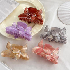 Flower-Shaped Hair Clip Gradient Candy Colors Elegant hair claw clips for Women