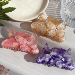 Flower-Shaped Hair Clip Gradient Candy Colors Elegant hair claw clips for Women