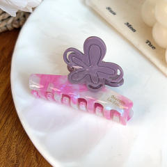 Summer colorful flower Acetic acid gripper hair claw clips for women