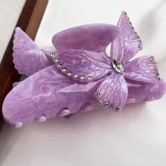 Flower-Shaped Hair Clip Gradient Candy Colors Elegant hair claw clips for Women