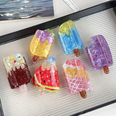 Creative Holiday Style Watermelon Ice Cream Hair Clip Summer Cartoon hair claw clips