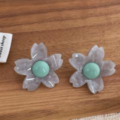 Super Fairy Sweet Spring Summer Flower Earrings for Women acrylic peatl earrings