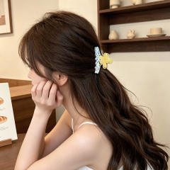 Summer colorful flower Acetic acid gripper hair claw clips for women