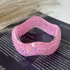 Colorful Irregular Sequin Resin Dopamine Women's Bracelet Acrylic Women's Wristband Jewelry