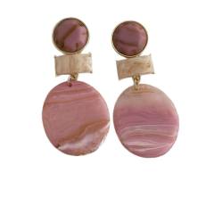 Resin Candy Color Geometric Round Earrings Personalized acrylic round earrings