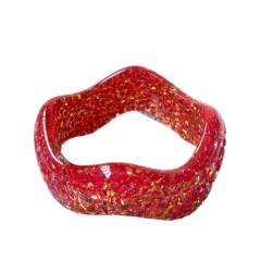 Colorful Irregular Sequin Resin Dopamine Women's Bracelet Acrylic Women's Wristband Jewelry