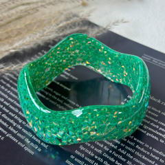 Colorful Irregular Sequin Resin Dopamine Women's Bracelet Acrylic Women's Wristband Jewelry