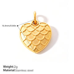 Sweet Girly Style Crown Heart Skirt Multi-Shaped Pendant Stainless Steel 18K Gold-Plated DIY Accessories
