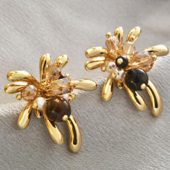 Maillard Retro Golden Fireworks Earrings gold plated copper earrings