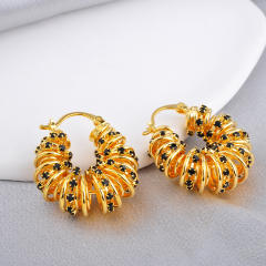 Personalized Irregular Lines Wrapped Around Earrings real gold plated earrings