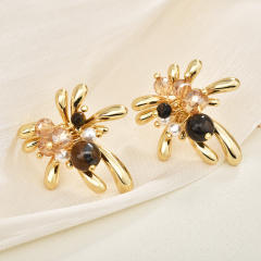 Maillard Retro Golden Fireworks Earrings gold plated copper earrings