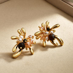 Maillard Retro Golden Fireworks Earrings gold plated copper earrings