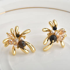 Maillard Retro Golden Fireworks Earrings gold plated copper earrings