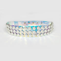 Hip-Hop Pvc Transparent Wide Belt for Women with Skirts Jackets Sweaters Suits Girdles