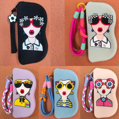Silicone Glasses Bag Portable Sunglasses Storage Bag Sunglasses Storage Box DIY Glasses Silicone Bag